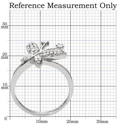 TS021 - Rhodium 925 Sterling Silver Ring with AAA Grade CZ in Clear-1