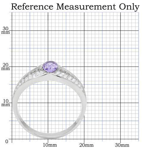 TS025 - Rhodium 925 Sterling Silver Ring with AAA Grade CZ in Tanzanite-1