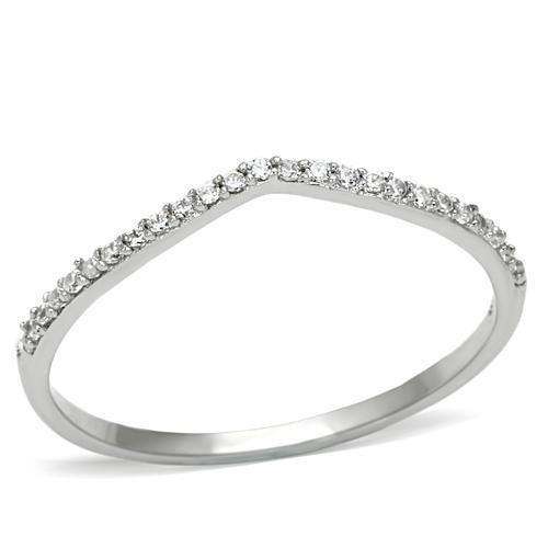 TS076 - Rhodium 925 Sterling Silver Ring with AAA Grade CZ in Clear-4