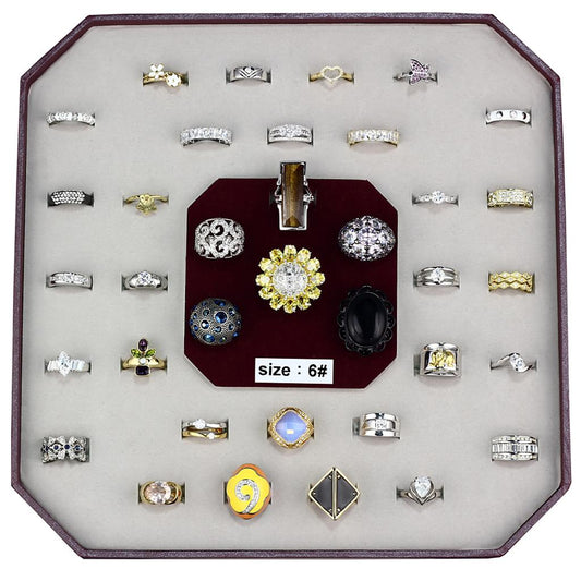 VK-009-SIZE6 - Assorted Brass Ring with Assorted in Assorted-0