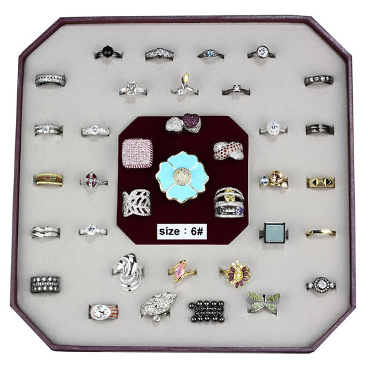 VK-010-SIZE6 - Assorted Brass Ring with Assorted in Assorted-0