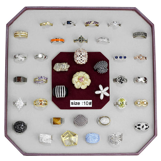 VK-012-SIZE10 - Assorted Brass Ring with Assorted in Assorted-0