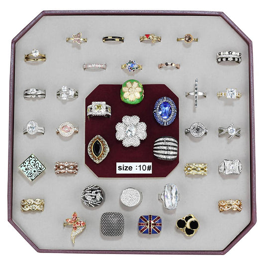 VK-016-SIZE10 - Assorted Brass Ring with Assorted in Assorted-0