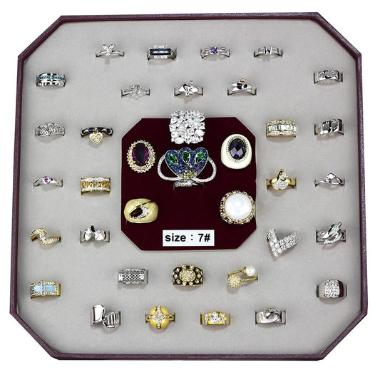 VK-016-SIZE7 - Assorted Brass Ring with Assorted in Assorted-0