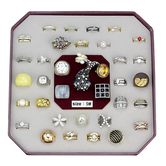VK-024-SIZE9 - Assorted Brass Ring with Assorted in Assorted-0