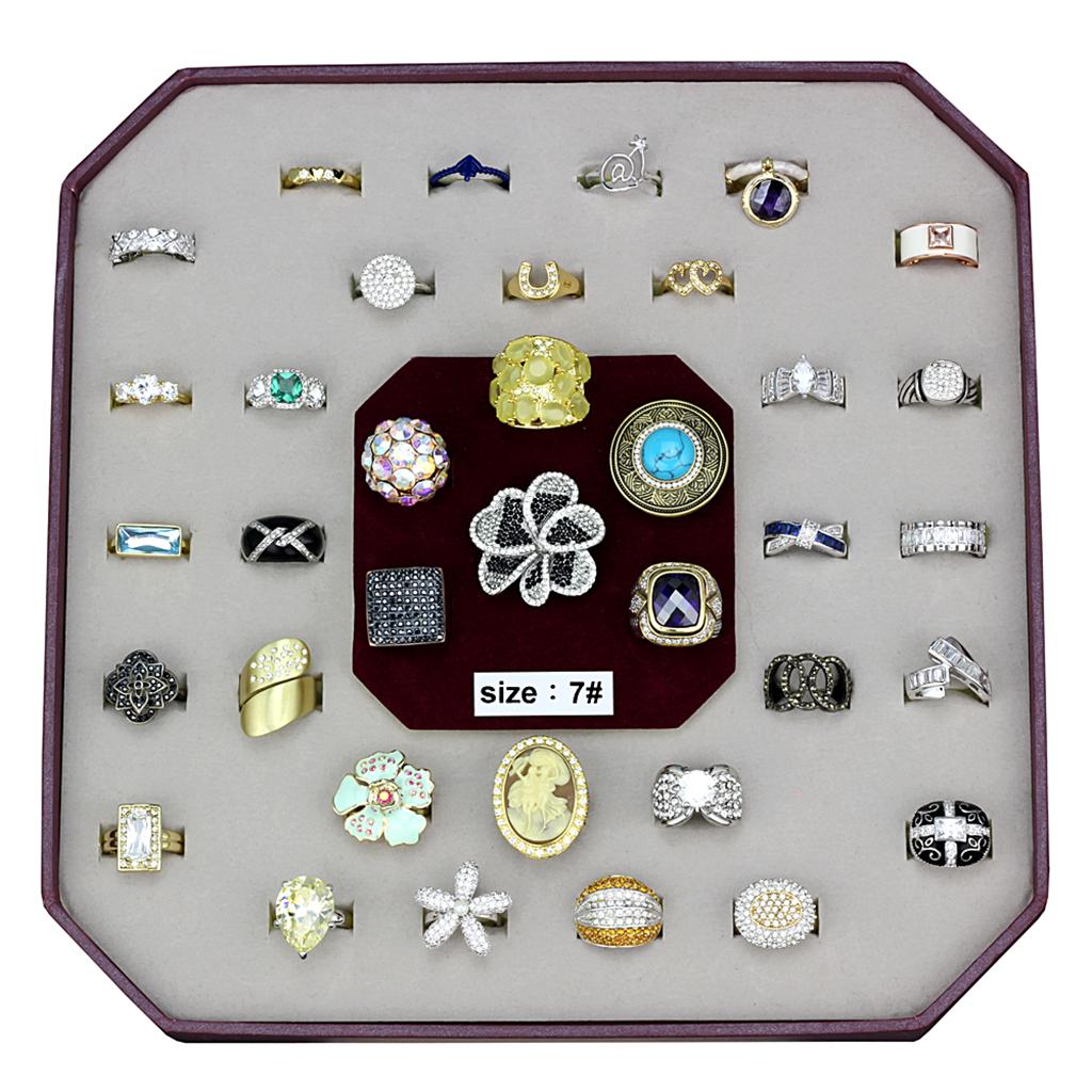 VK-030-SIZE7 - Assorted Brass Ring with Assorted in Assorted-0