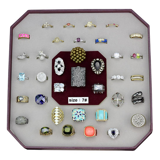 VK-032-SIZE7 - Assorted Brass Ring with Assorted in Assorted-0