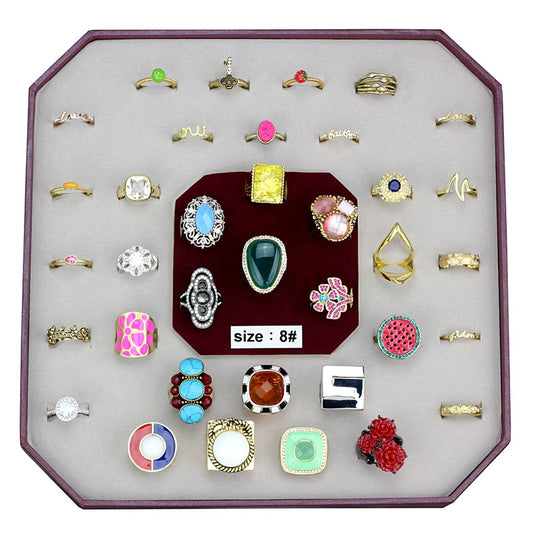 VK-037-SIZE8 - Assorted Brass Ring with Assorted in Assorted-0