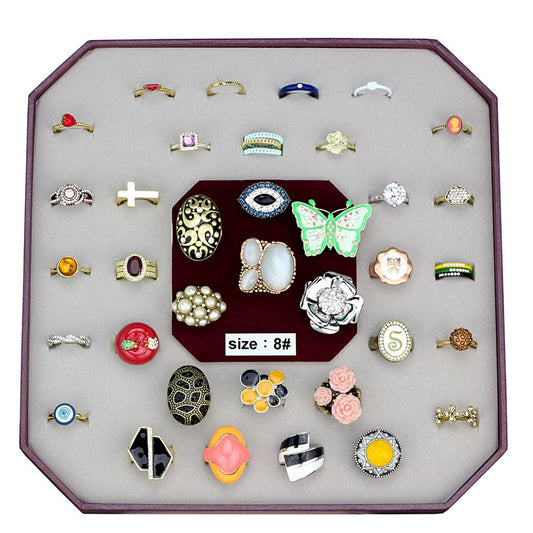 VK-038-SIZE8 - Assorted Brass Ring with Assorted in Assorted-0