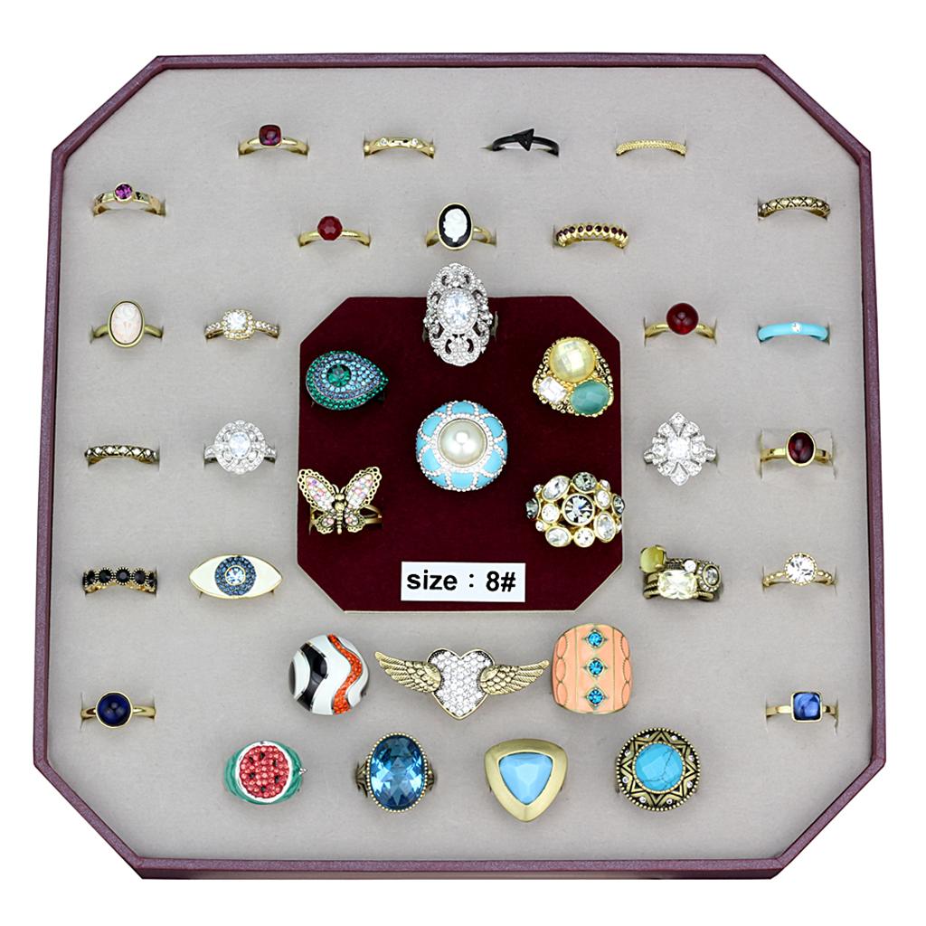 VK-039-SIZE8 - Assorted Brass Ring with Assorted in Assorted-0