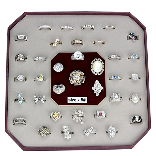 VK925-003-SIZE8 - Assorted 925 Sterling Silver Ring with Assorted in Assorted-0