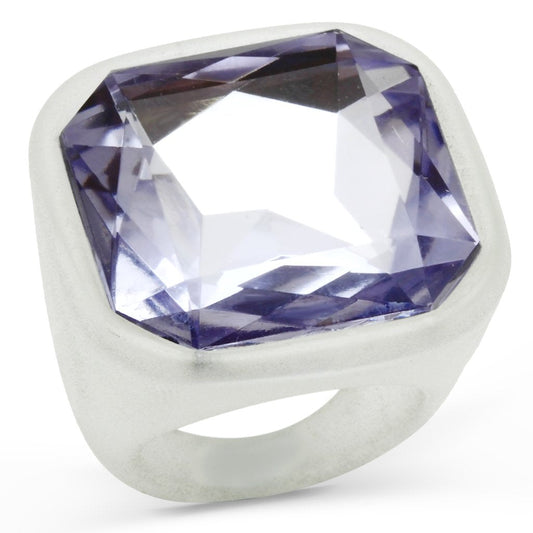 VL013 - Resin Ring with Synthetic Acrylic in Light Amethyst-0