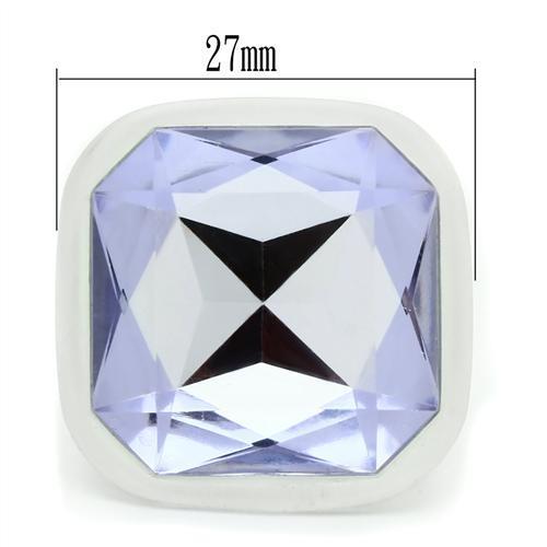 VL013 - Resin Ring with Synthetic Acrylic in Light Amethyst-1