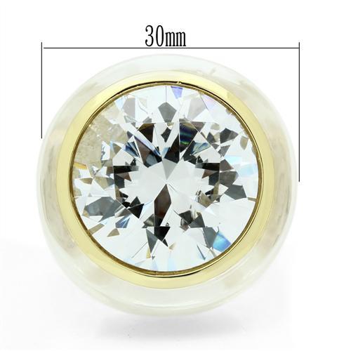 VL018 - Gold Brass Ring with AAA Grade CZ in Clear-1