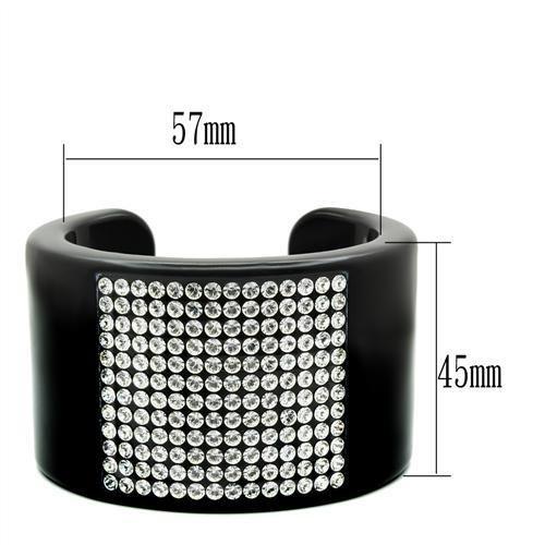 VL025 - Resin Bangle with Top Grade Crystal in Clear-1