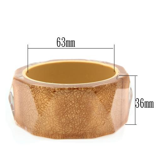 VL027 - Resin Bangle with Synthetic Synthetic Stone in Brown-1