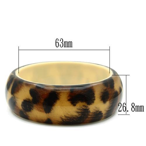 VL034 - Resin Bangle with Synthetic Synthetic Stone in Animal pattern-1