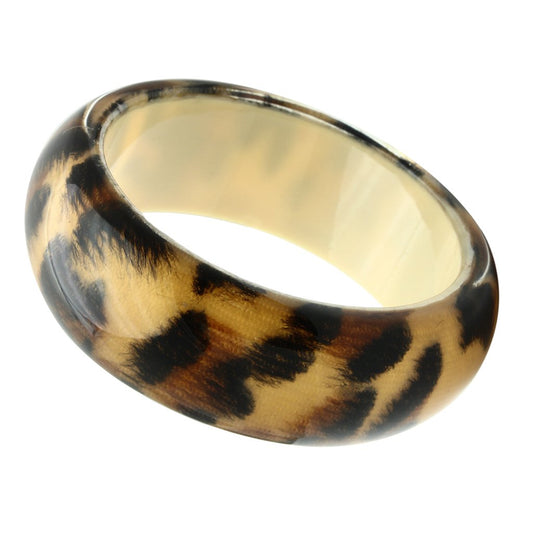 VL034 - Resin Bangle with Synthetic Synthetic Stone in Animal pattern-0