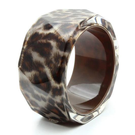 VL035 - Resin Bangle with Synthetic Synthetic Stone in Animal pattern-0
