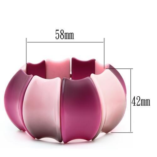 VL038 - Resin Bracelet with Synthetic Synthetic Stone in Multi Color-1