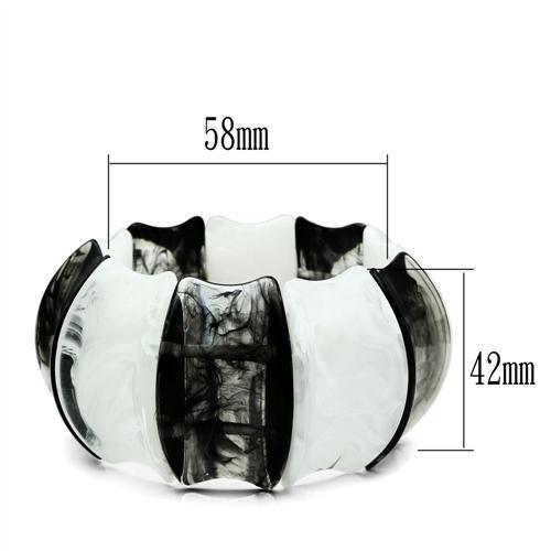 VL039 - Resin Bracelet with Synthetic Synthetic Stone in Multi Color-1