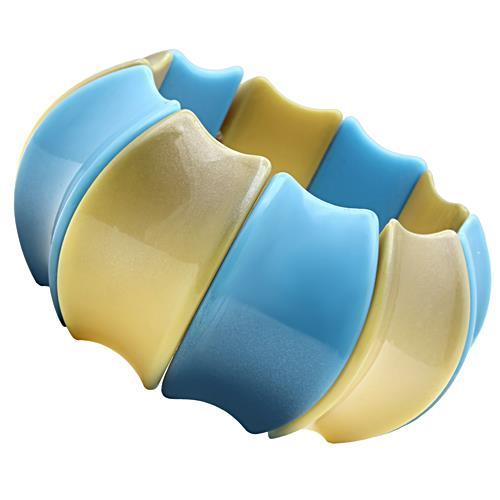 VL040 - Resin Bracelet with Synthetic Synthetic Stone in Multi Color-0