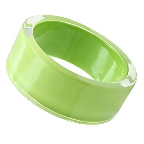 VL041 - Resin Bangle with Synthetic Synthetic Stone in Peridot-0