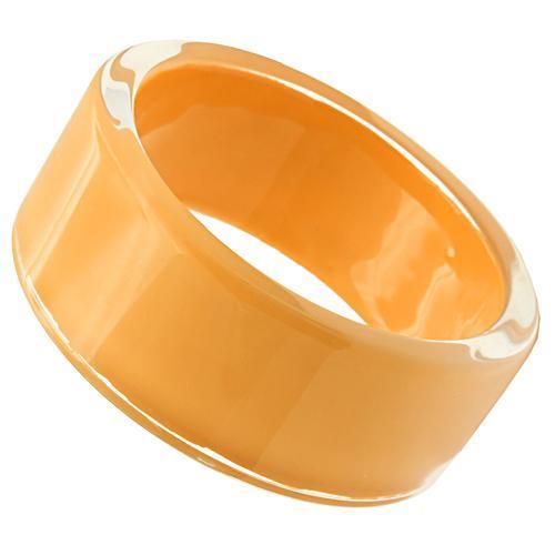 VL043 - Resin Bangle with Synthetic Synthetic Stone in Orange-0