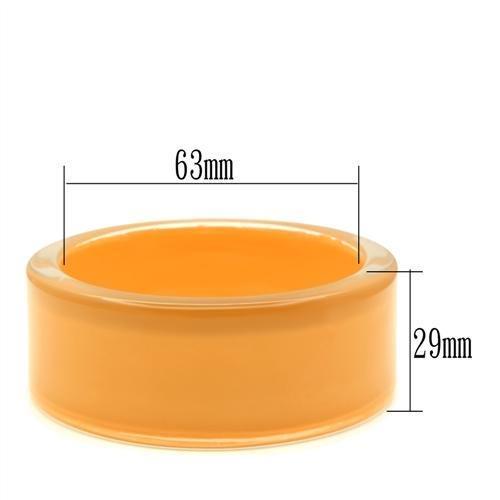 VL043 - Resin Bangle with Synthetic Synthetic Stone in Orange-1