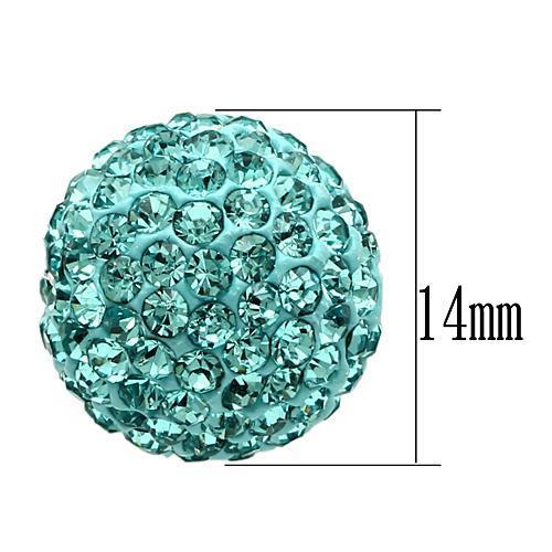 VL059 - Rhodium Brass Chain Pendant with Top Grade Crystal in Sea Blue-2