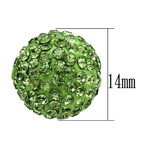 VL060 - Rhodium Brass Chain Pendant with Top Grade Crystal in Emerald-2