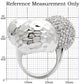 0W121 - Rhodium Brass Ring with AAA Grade CZ  in Clear-1