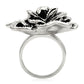 0W252 - Rhodium Brass Ring with Top Grade Crystal  in Clear-3