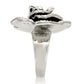0W252 - Rhodium Brass Ring with Top Grade Crystal  in Clear-4