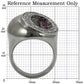 0W304 - Ruthenium Brass Ring with Synthetic Garnet in Ruby-1