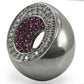 0W304 - Ruthenium Brass Ring with Synthetic Garnet in Ruby-2