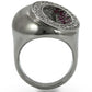 0W304 - Ruthenium Brass Ring with Synthetic Garnet in Ruby-3