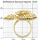 0W312 - Gold Brass Ring with AAA Grade CZ  in Multi Color-1