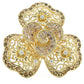 0W312 - Gold Brass Ring with AAA Grade CZ  in Multi Color-2