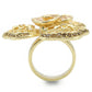 0W312 - Gold Brass Ring with AAA Grade CZ  in Multi Color-3