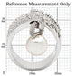 0W031 - Rhodium Brass Ring with AAA Grade CZ  in Clear-1