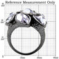 0W120 - Ruthenium Brass Ring with AAA Grade CZ  in Light Amethyst-1