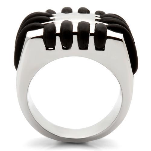 0W123 - Rhodium Brass Ring with No Stone-3