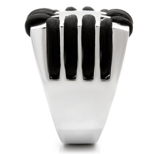 0W123 - Rhodium Brass Ring with No Stone-4