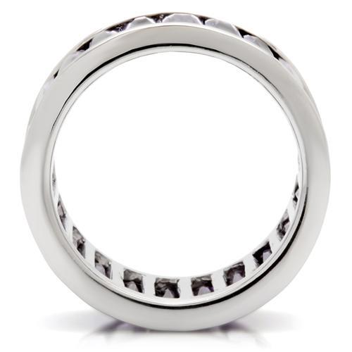 0W128 - Rhodium Brass Ring with AAA Grade CZ  in Amethyst-3