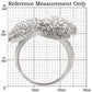 0W145 - Rhodium Brass Ring with AAA Grade CZ  in Clear-1