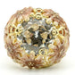 0W203 - Matte Gold & Gold Brass Ring with AAA Grade CZ  in Clear-2