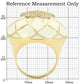 0W206 - Gold Brass Ring with AAA Grade CZ  in Clear-1