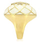0W206 - Gold Brass Ring with AAA Grade CZ  in Clear-4
