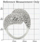 0W216 - Rhodium Brass Ring with AAA Grade CZ  in Clear-1